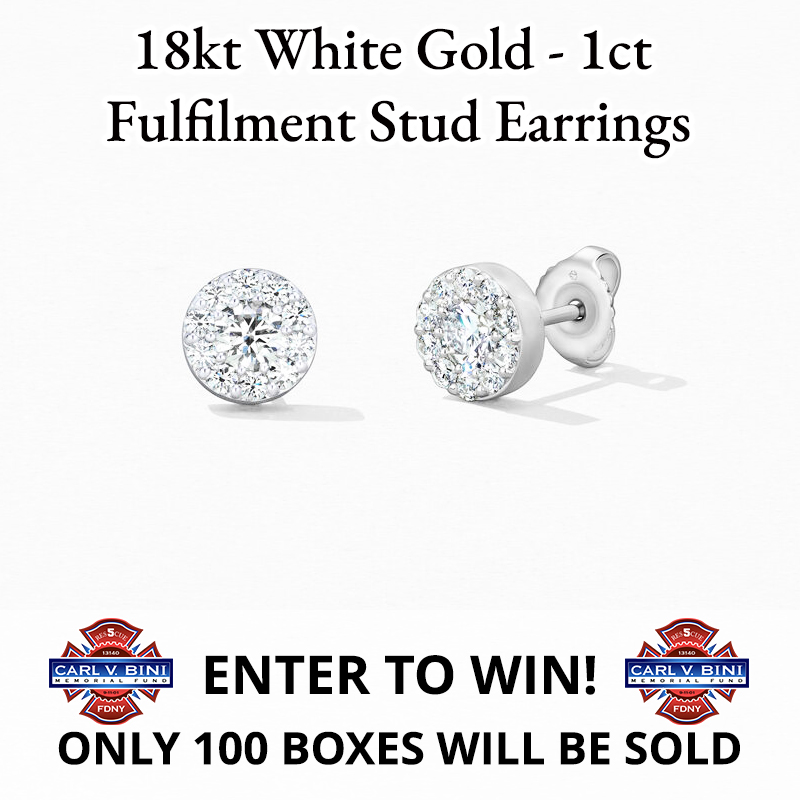 Enter to win a pair of 18kt White Gold -1ct Fulfilment Stud Earrings. Only 100 boxes will be sold